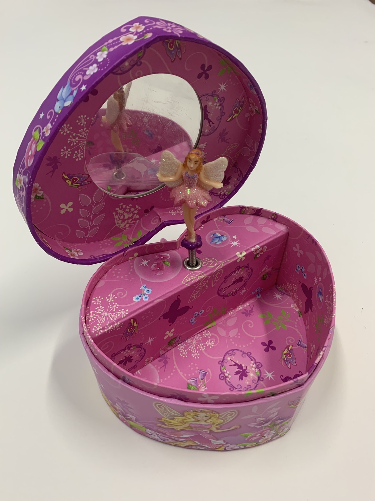 Mad Ally Heart Shaped Musical Jewelry Box Fairy
