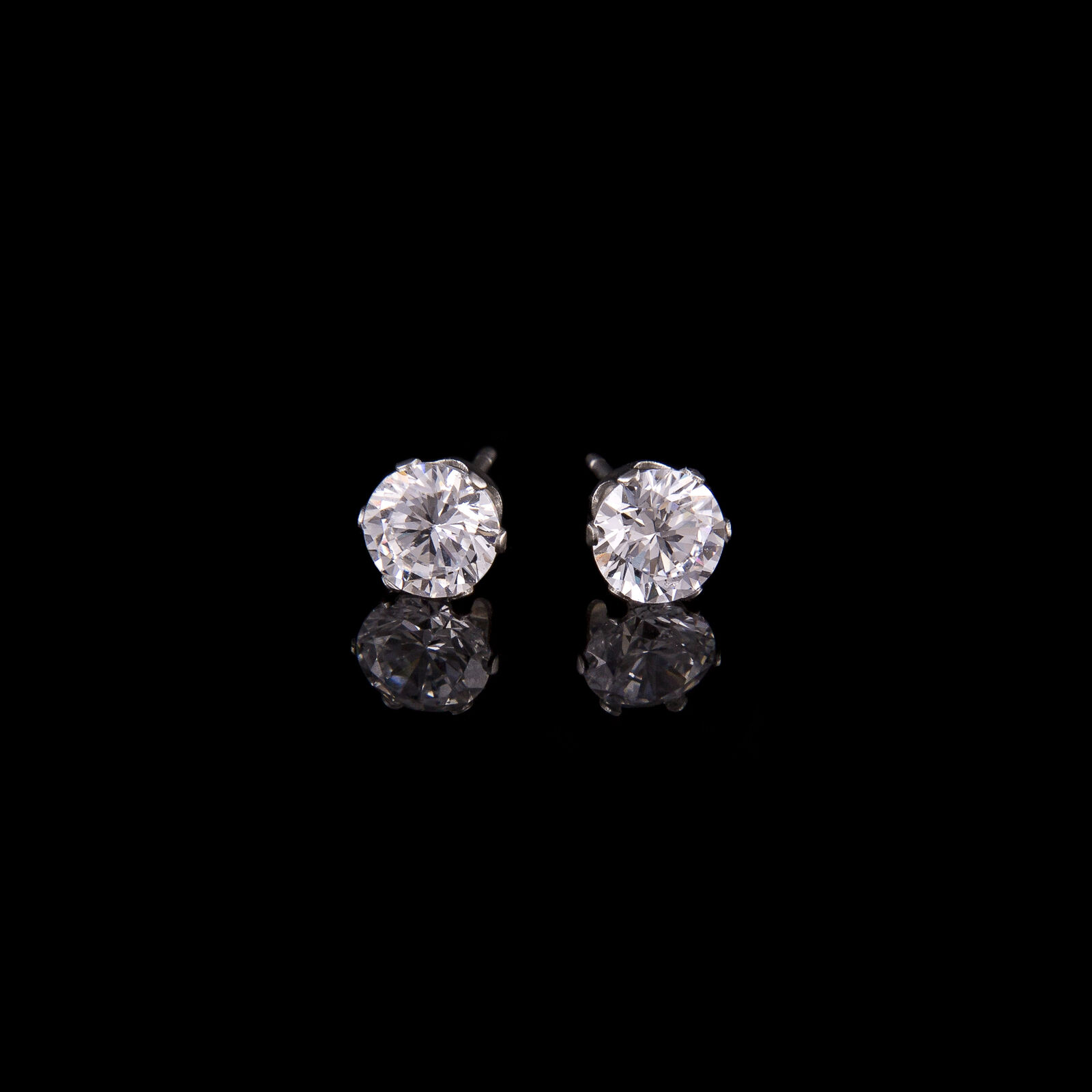 Mad Ally Diamante Stud Earrings 6mm