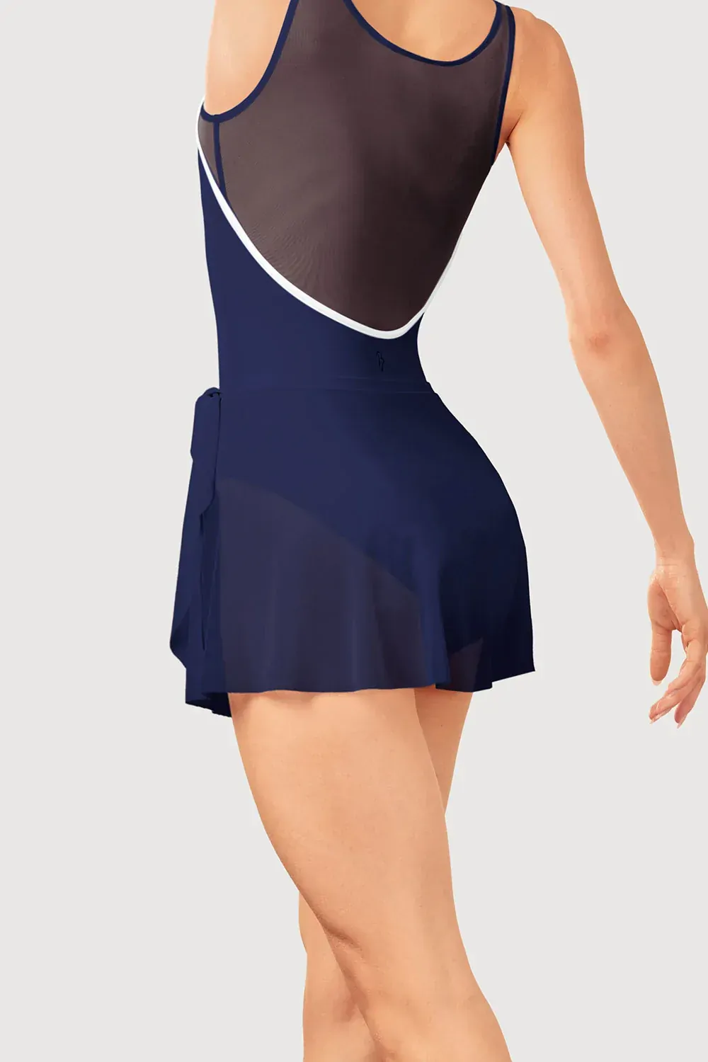 Bloch Aras Mock Tie Womens Mesh Skirt;