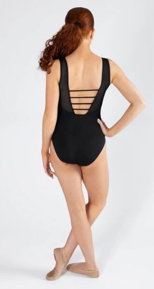 Energetiks Lisa Mesh Leotard Adult X- Small; Black