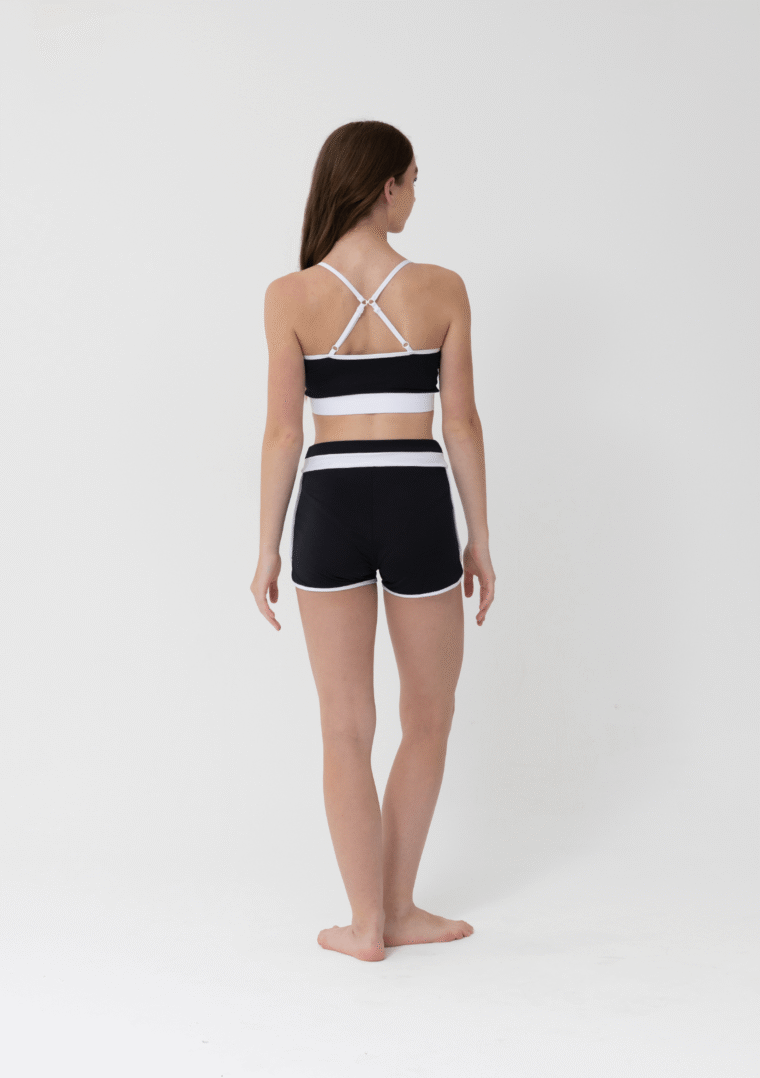 Studio 7 Lara Shorts; Black/White; Child Small