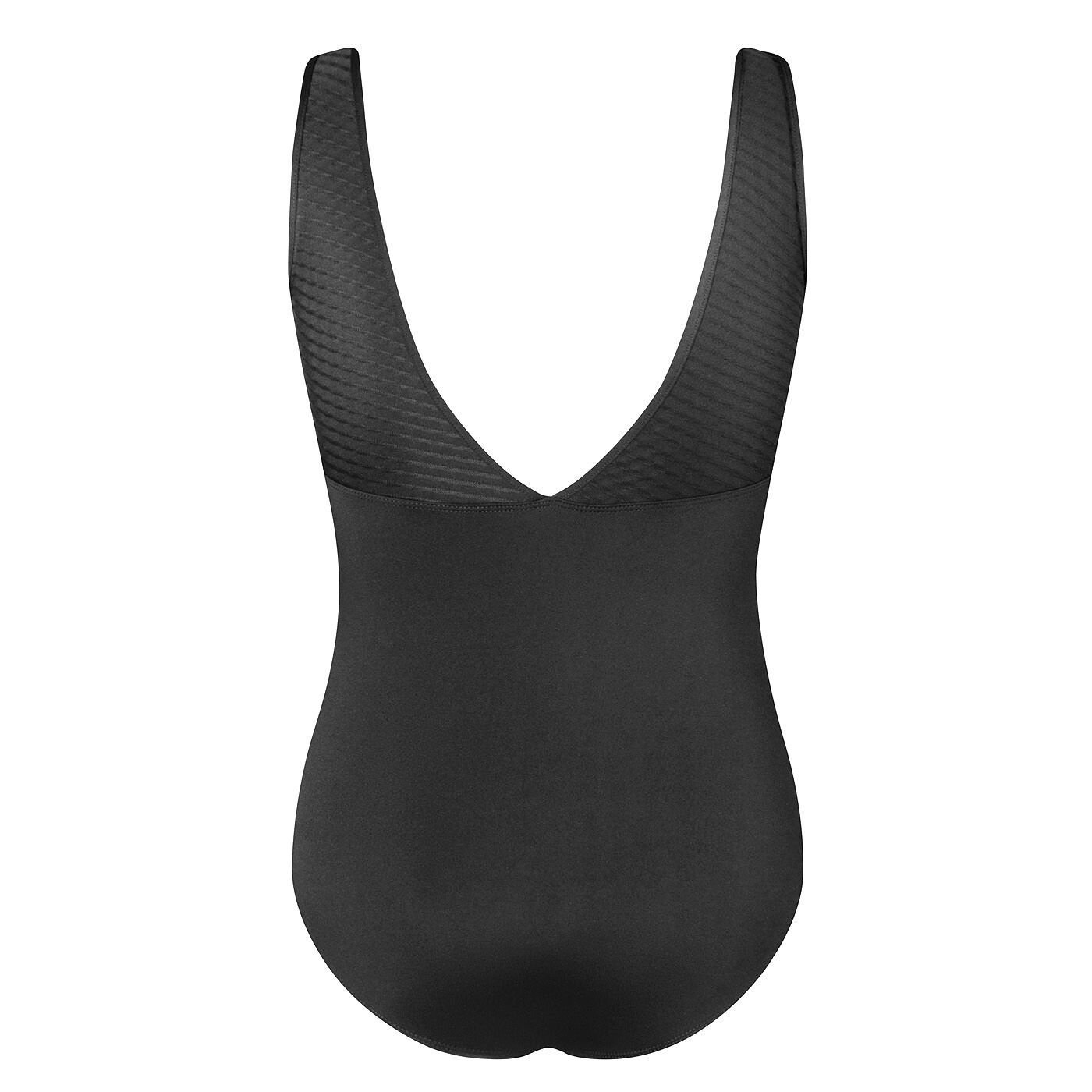 Energetiks Natalie V Back Leotard Adult X- Large; Black