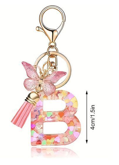 Butterfly sparkle keyring B