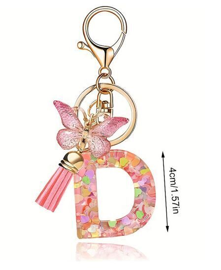 Butterfly sparkle keyring D