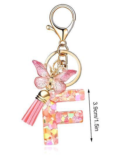 Butterfly sparkle keyring F