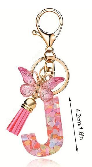 Butterfly sparkle keyring J