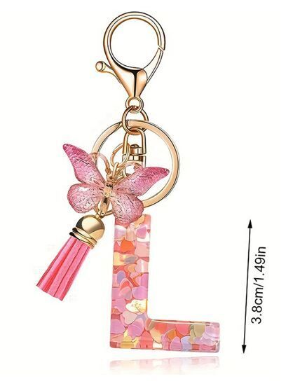 Butterfly sparkle keyring L