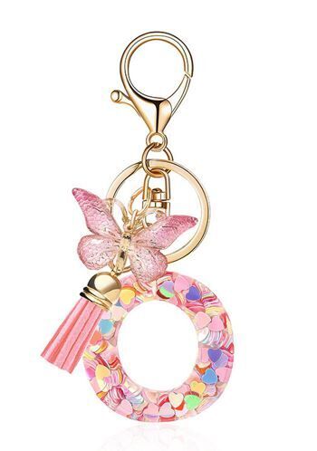 Butterfly sparkle keyring O