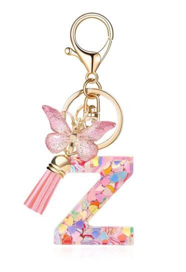 Butterfly sparkle keyring Z