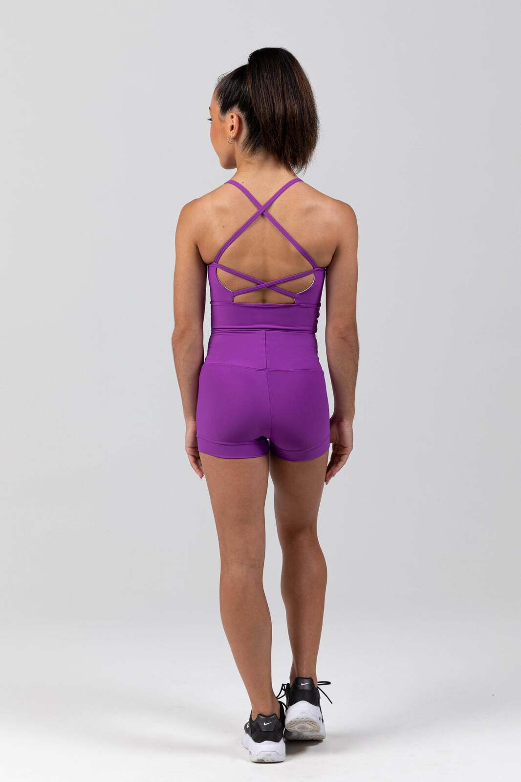 Sylvia P Long-Line Cropped Singlet Mulberry 