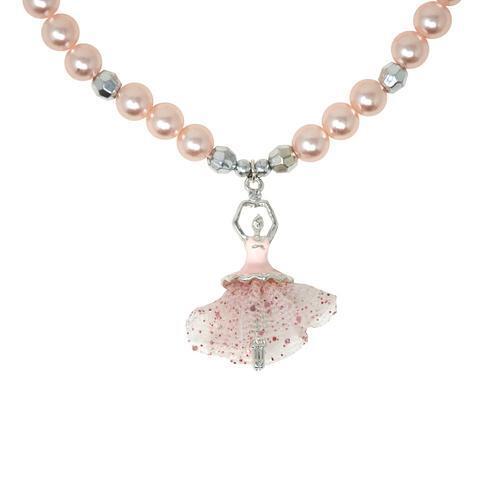 Pink Poppy Little Ballet Dancer Necklace & Bracelet