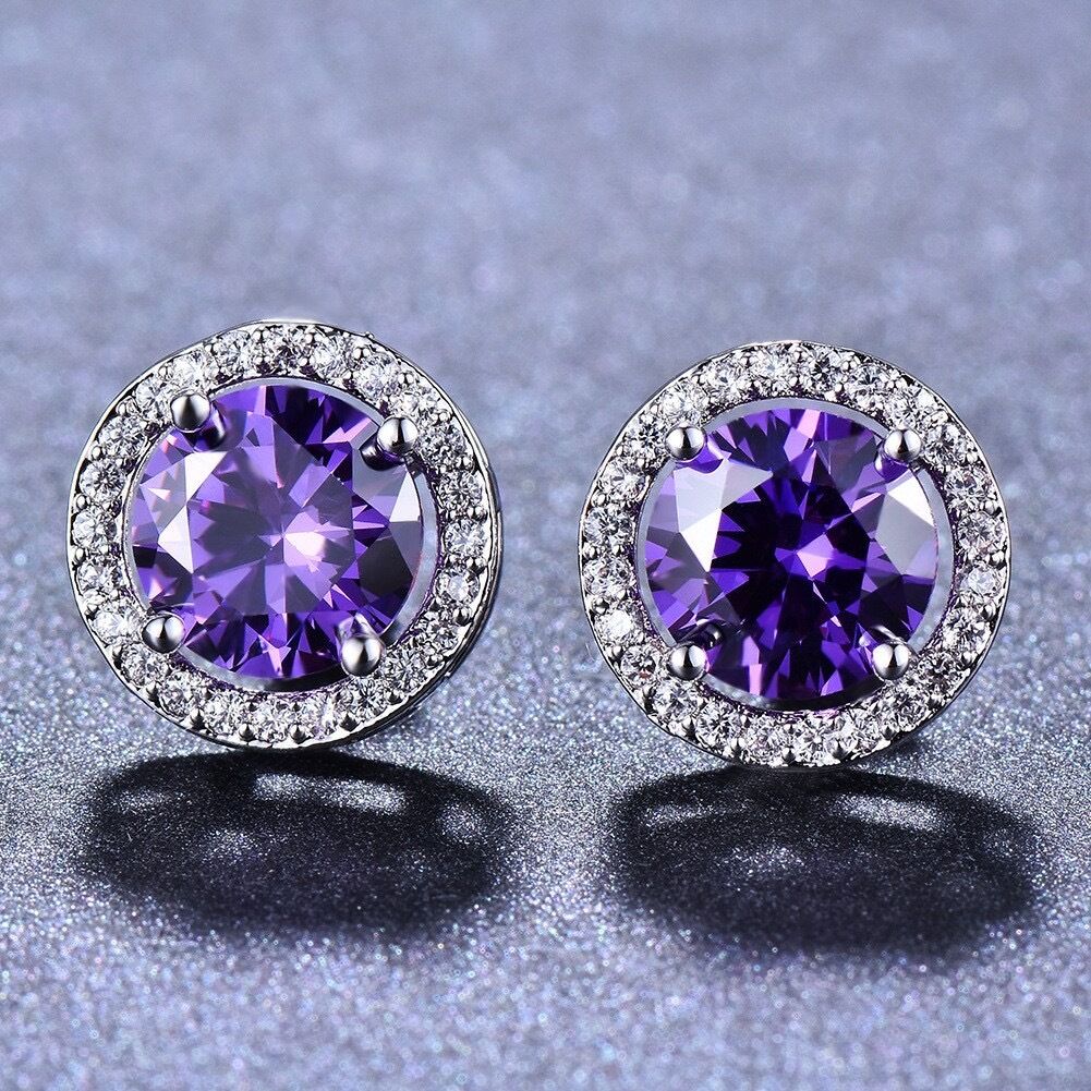 10mm Earrings Amethyst
