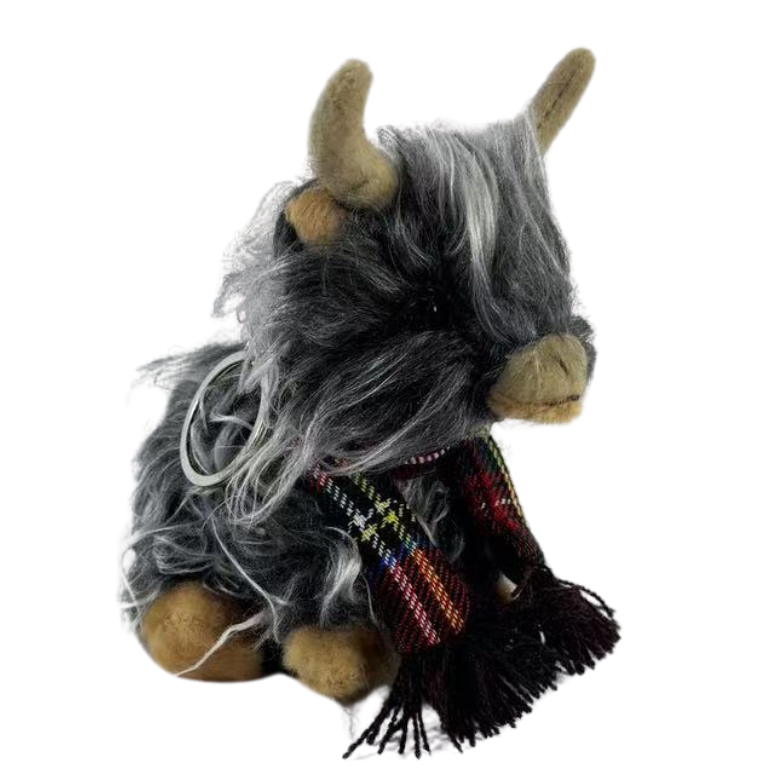 Mad Ally Hamish Highland Cow Keyring Black