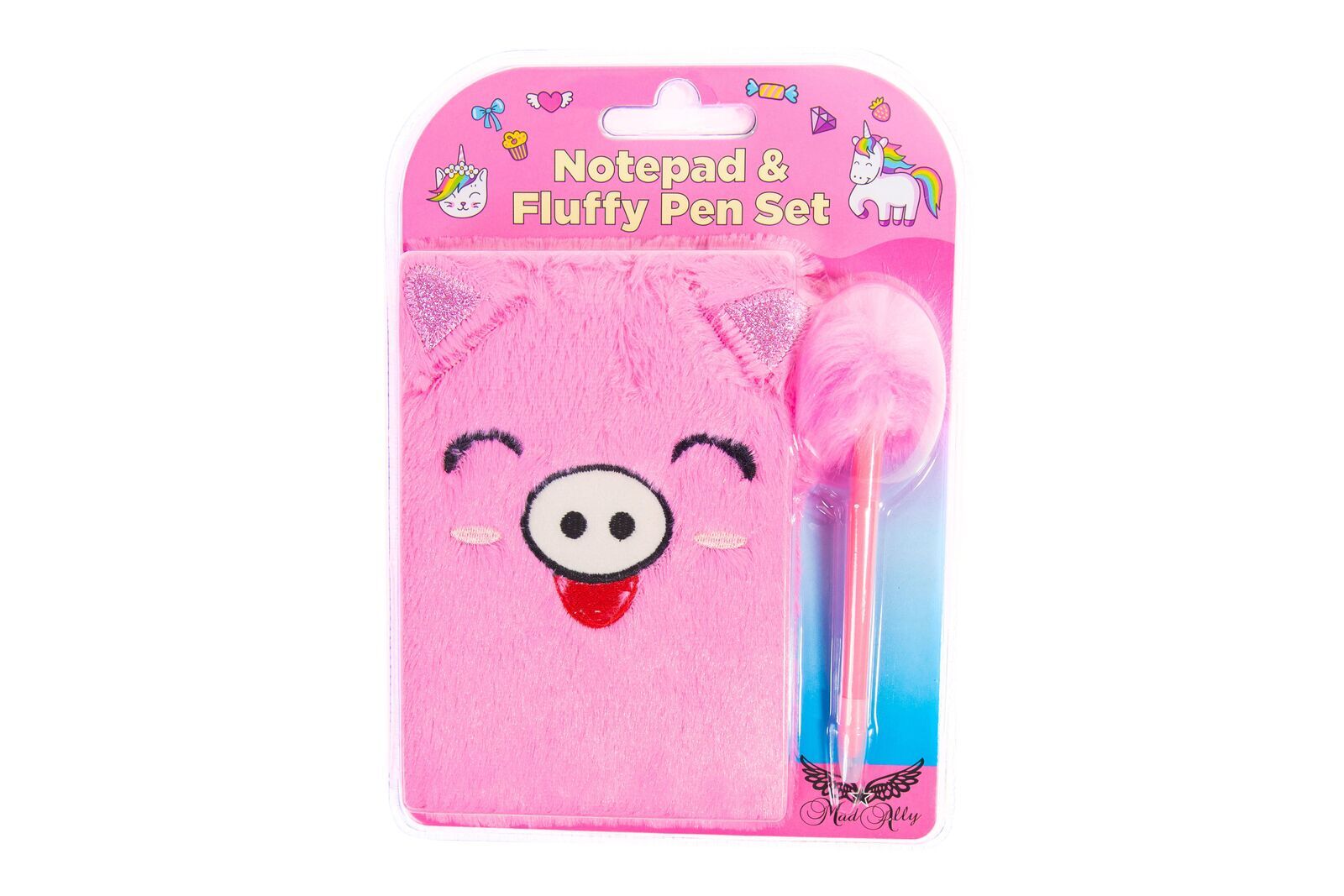 Mad Ally Fluffy Notebook - Pig