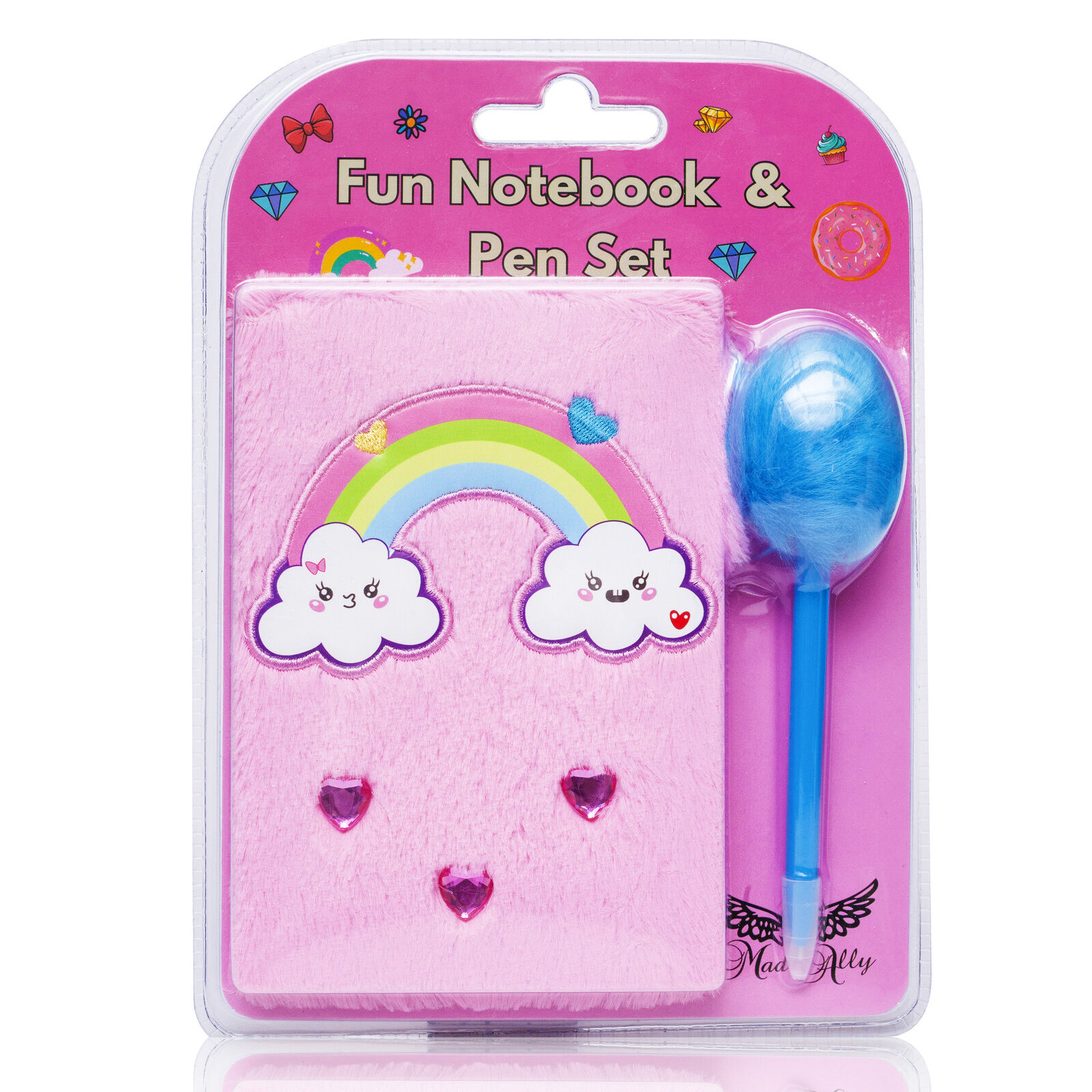 Mad Ally Fluffy Notebook - Rainbow