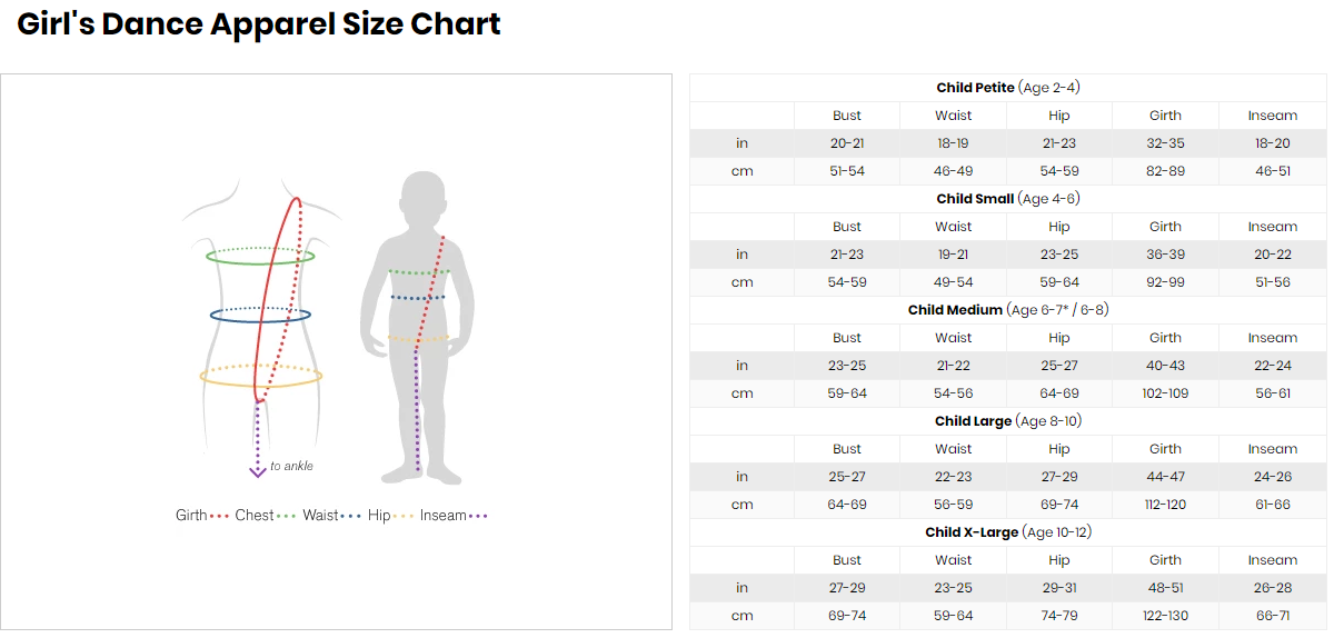 Bloch Ballet Slipper Size Chart