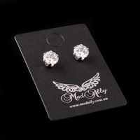 Mad Ally Diamante Stud Earrings 6mm