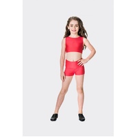 Studio 7 High Waisted Shorts Adult Small; Red