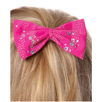 Studio 7 Glitter Hair Bow; Hot Pink