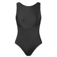 Energetiks Natalie V Back Leotard Adult X- Large; Black