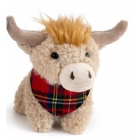 Angus the Highland Cow; Light tan with scarf