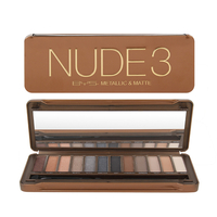 Nude 3 Metallic & Matte Eyeshadow Pallet by BYS