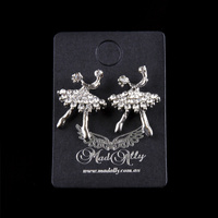 Mad Ally Diamante Ballerina Earrings