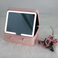 Mad Ally Beauty Box with LED Mirror Pink