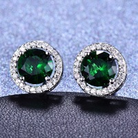 10mm Earrings Emerald