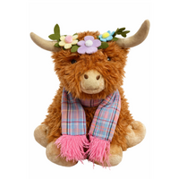Mad Ally Harriett the Highland Cow Keyring Blue/Pink
