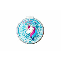 Mad Ally Compact Mirror; Unicorn Believer Blue