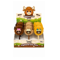 Mad Ally Highland Cow Fluffy Pens; Brown