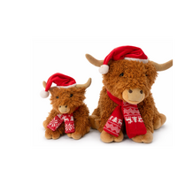 Mad Ally Hamish Highland Cow Christmas Tan 25cm