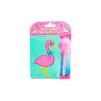 Mad Ally Fluffy Notebook - Flamingo