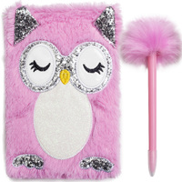 Mad Ally Fluffy Notebook - Owl