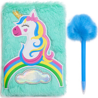 Mad Ally Fluffy Notebook - Rainbow Unicorn