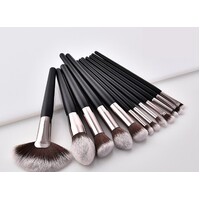 Make Up Brush 12 Piece - Black