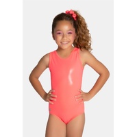 Sylvia P Neon Coral Mystique Leotard