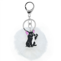 Mad Ally Pom Pom Keyring Frenchie