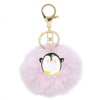 Mad Ally Pom Pom Keyring Penguin