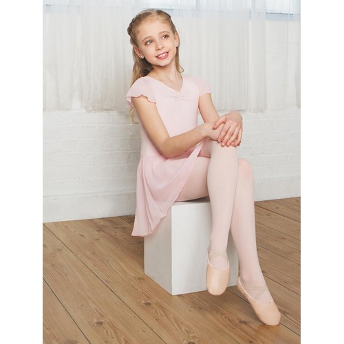 Capezio Flutter Sleeve Dress Child Intermediate; Pale Pink