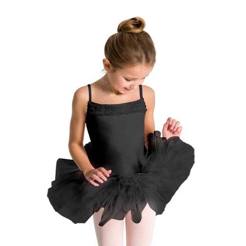 Capezio Ruffle Yoke Tutu Dress Child Intermediate; Black