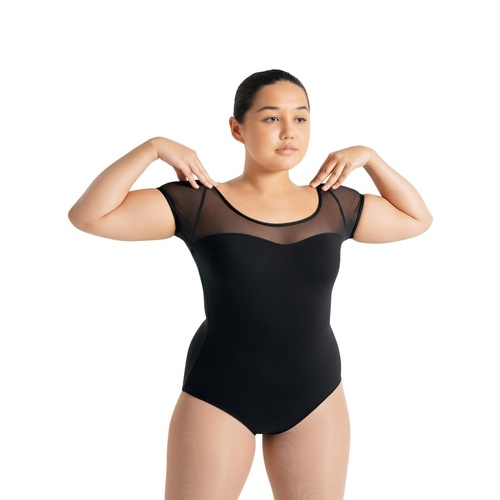 Capezio Chryssa Leotard; Black; Adult Medium