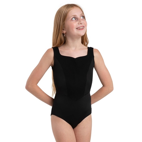 Capezio Sapphire Leotard; Black; Child Intermediate