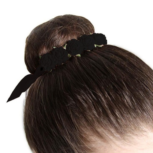 Bloch Flower Ribbons Medium; Black