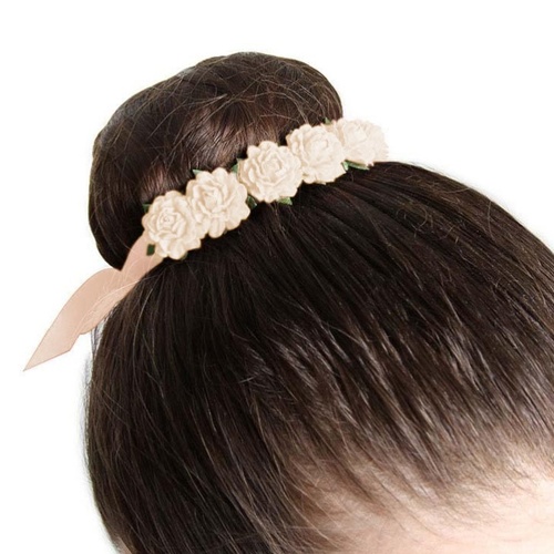 Bloch Flower Ribbons Medium; Ivory