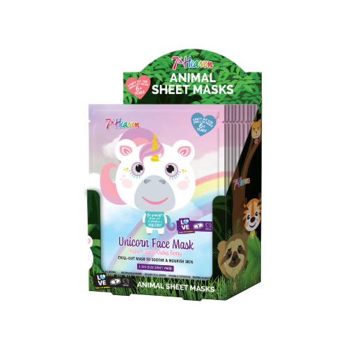 7th Heaven Unicorn Sheet Mask; with Acai & Pomegranate