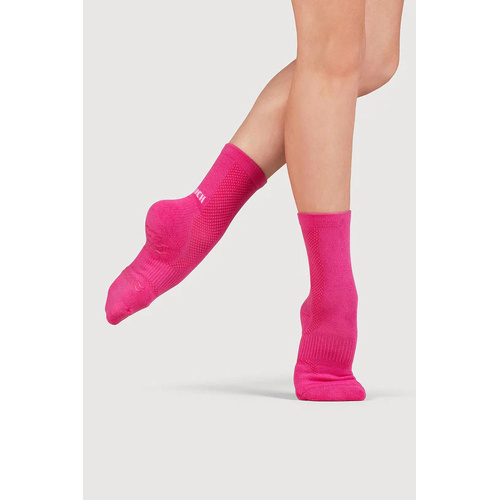 Bloch Blochsox Crew Sock Adult Large; Hot Pink