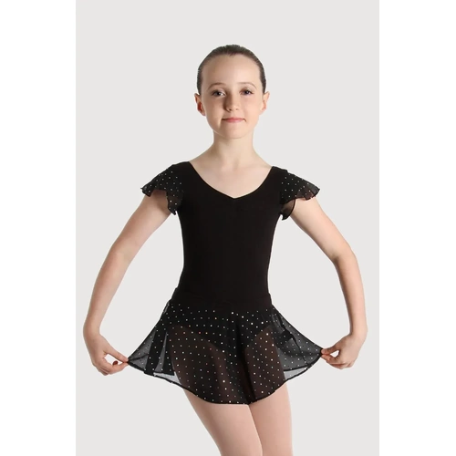 Bloch Olesia Sequin Spotted Girls Skirt; Black; Child Large