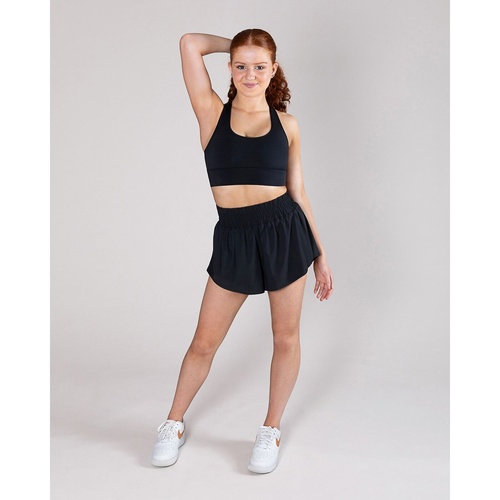 Energetiks Morgan 2-in-1 Dance Short; Black; Adult Large